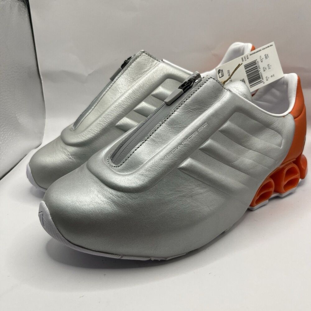 Miaou x adidas Megaride S2 KJ9468 Silver Orange Zip Sneakers US 9